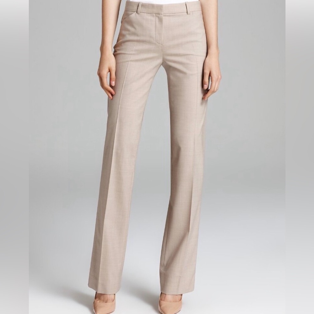 Theory Max C Westside Chino Flare Leg Dress Pants Size 8 Tailored Work Office